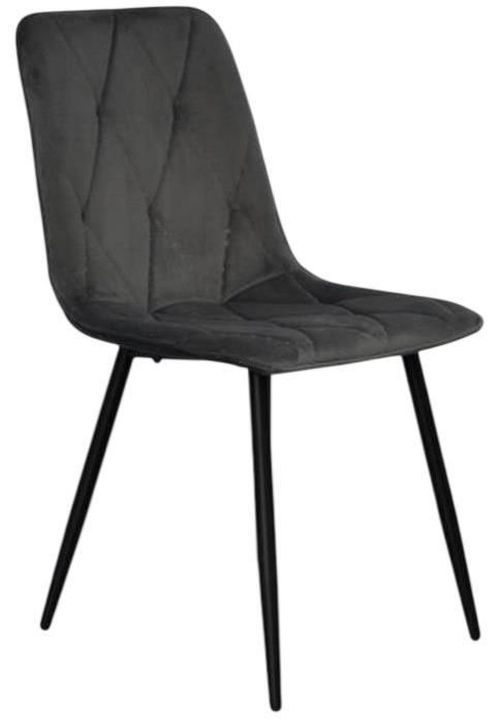 купить Комплект стол и стулья Evelin di Costacurta cтол DT-404-3B + 3 стула YTC-080B Bluvel-14 (Dark grey) в Кишинёве 