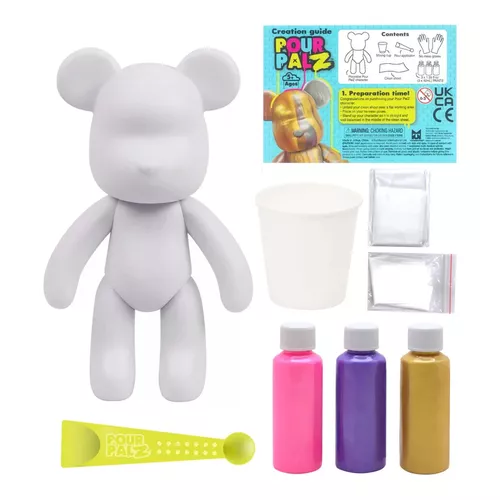 купить Набор для творчества miscellaneous GSG25020 Pour Palz DIY Paint Bear, Golden Blush в Кишинёве 