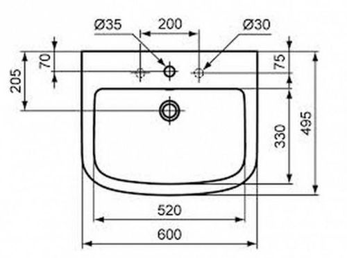 купить Раковина Ideal Standard Tempo 60x49,5cm (T056401) в Кишинёве 