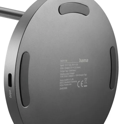 cumpără Încărcător wireless Hama 201738 Qi2 Wireless Charger, Inductive Fast Charging, 2in1 Charging Station, 15 W în Chișinău 