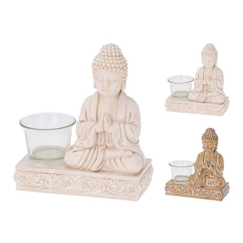cumpără Lumânare H&S 02971 Sfesnic din ceramica Buddha 15cm în Chișinău 