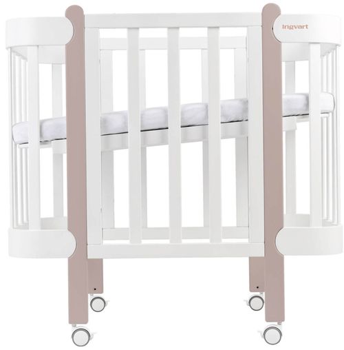 купить Кроватка Ingvart 45984520008 Nika, Alb/Cappucino 60x120cm в Кишинёве 