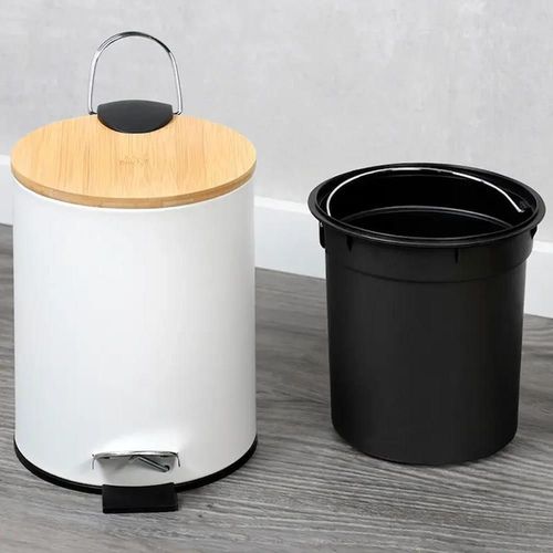 купить Урна для мусора Kesper 90165 Caldare gunoi 3L metal alb в Кишинёве 