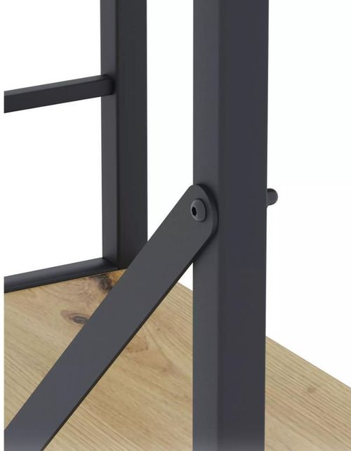 купить Офисный стеллаж Nex Home Raft metalic Loft 900x800x400mm, 3 polite PAL, Anthracite/Oak Artisan в Кишинёве 