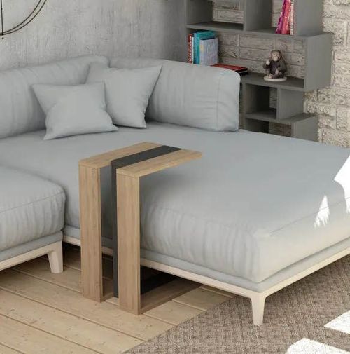 cumpără Măsuţă cafea Trendy Muju, Stejar, Antracit, Stejar 30x57x40cm în Chișinău 