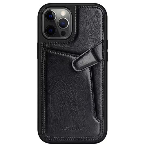 cumpără Husă pentru smartphone Nillkin Leather iPhone 12/ 12 Pro Aoge, Black în Chișinău 