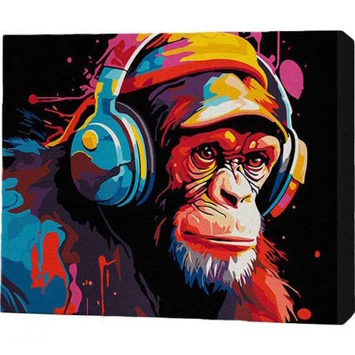 cumpără Tablou pe numere BrushMe RMGB004FC 30x40сm (pânză neagră/fără cutie) Ritmul junglei în Chișinău 