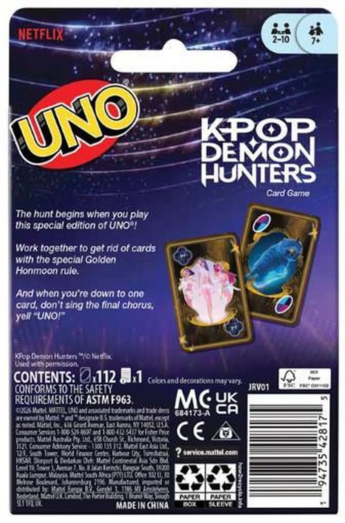купить Настольная игра Mattel JRV01 UNO Vânătorii de Demoni K-Pop в Кишинёве 