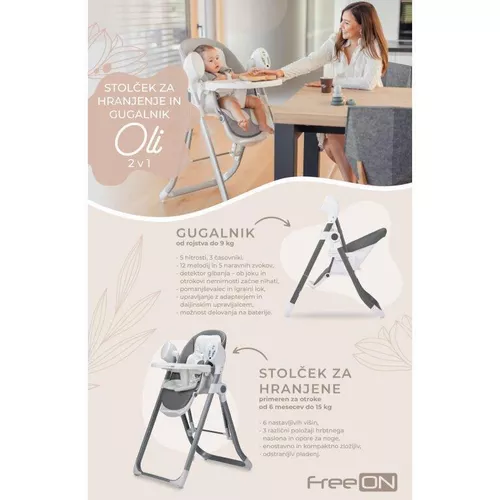 cumpără Scaun de masă FreeOn 47412 Oli 2in1 Scaun de masa/Leagan în Chișinău 