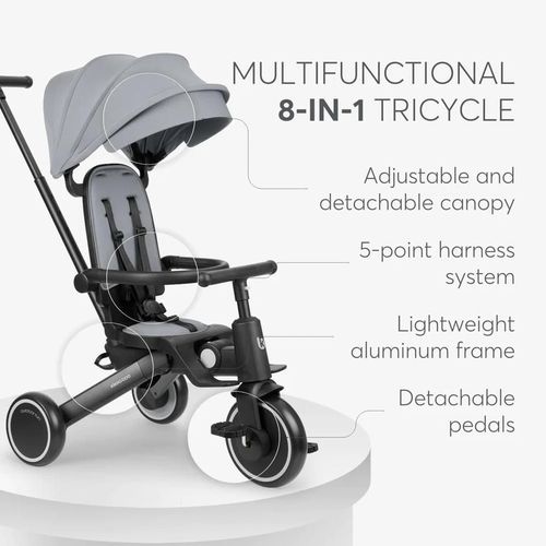 cumpără Bicicletă-cărucior Kikka Boo 31006020157 Tricicleta 8in1 Trix 2 Grey în Chișinău 