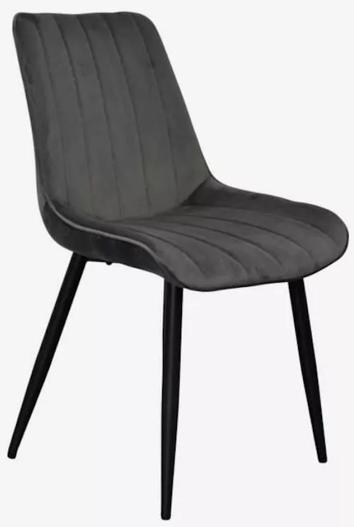 купить Комплект стол и стулья Evelin di Costacurta cтол DT-533R B + 4 стула YTC-055B Bluvel-14 (Dark grey) в Кишинёве 