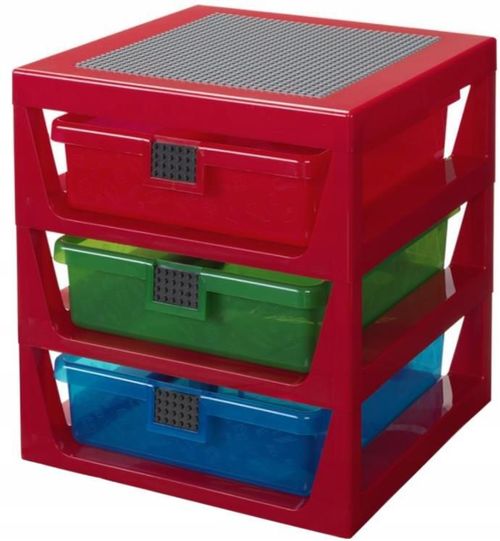 cumpără Set de mobilier pentru copii Lego 4095-R Стол-Стелаж 3 ящика Red în Chișinău 