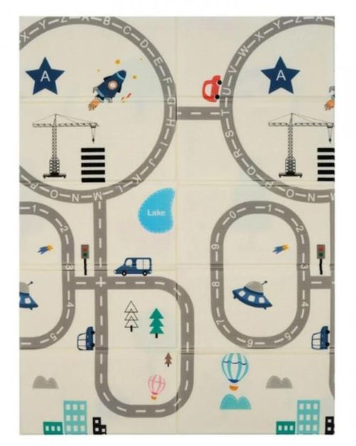 cumpără Covoraș de joacă U-Grow UG-F10120-1 Trafic rutier cu 2 fete din spumă, 180x120x1cm în Chișinău 