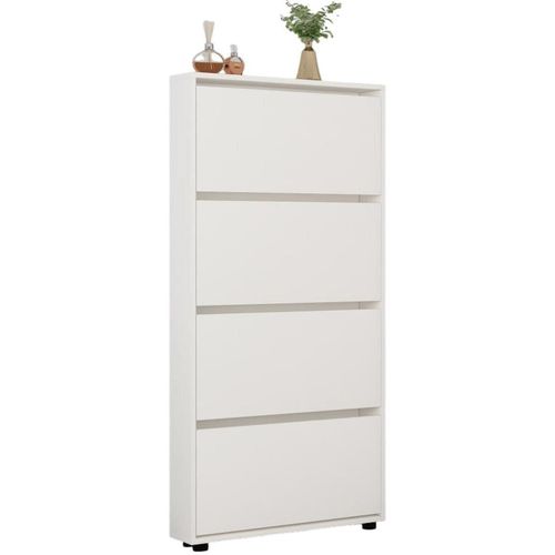 купить Полка для обуви Mobildor-Lux Leo Slim 50x16x164H cm White в Кишинёве 