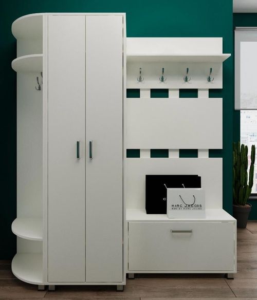 cumpără Mobilă pentru antreu Fabrik Home Модуль 3 (600x2000x425) Белый ясень în Chișinău 