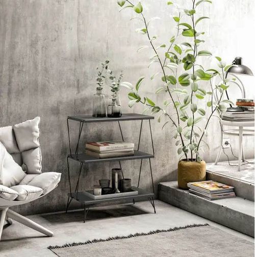 cumpără Măsuţă cafea Trendy Lazandos, Antracit 48x75x31cm în Chișinău 