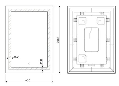 cumpără Oglindă baie Dubiel Vitrum FOCUS 60x80 LED touch în Chișinău 