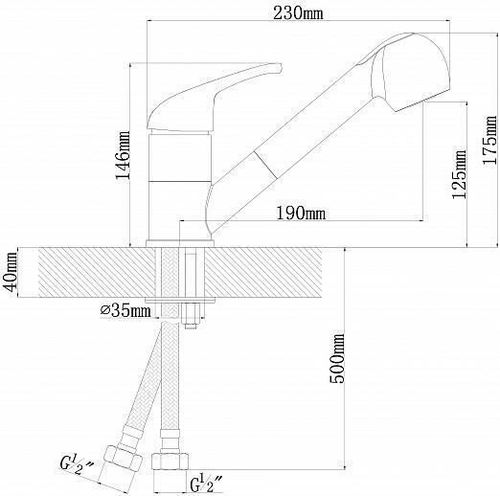 cumpără Bateria bucătărie Dr.Gans Sonata Bej (cu cap dus extractibil) în Chișinău 