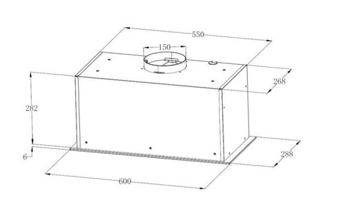 купить Вытяжка Backer HIPER60 1200 BL Led в Кишинёве 
