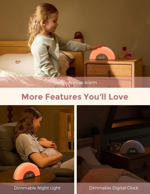 cumpără Lampă de veghe Momcozy WN010-WG12BA-A Lampa de veghe cu sunete Rainbow Grey în Chișinău 