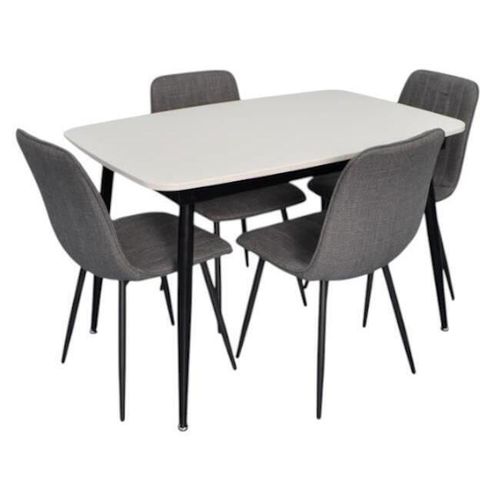 купить Комплект стол и стулья Evelin di Costacurta стол DT-532R B + 4 стула YTC-078B Bjorn-13 (Grey) в Кишинёве 
