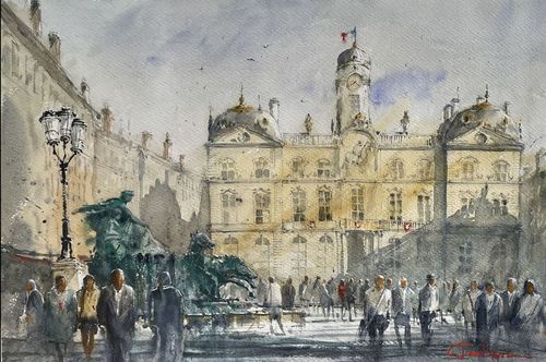 купить „Lyon, Place des Terreaux” de Petru Ceban в Кишинёве 