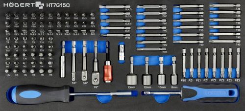 купить Система хранения инструментов Hoegert HT7G049-338 Тележка инструментальная 7 ящиков, 338 предмета в Кишинёве 