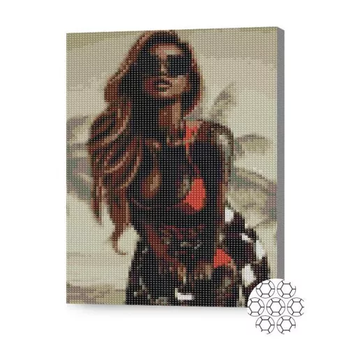 купить Картина по номерам Art Gallery XQB77458 Mozaic cu diamante 30x40cm Fata frumoasa в Кишинёве 