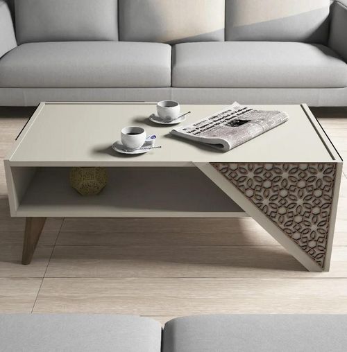 купить Журнальный столик Trendy Берил, кремовый 105x58x40 см в Кишинёве 