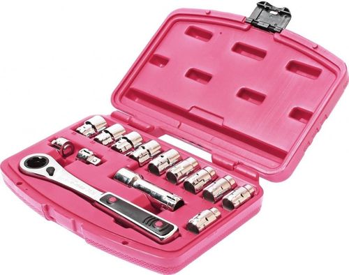 cumpără Set de unelte de mână JTC JTC-3439 набор головок со сквозным отверстием и трещоткой 3/8", 10-19 мм, 14 предм. în Chișinău 