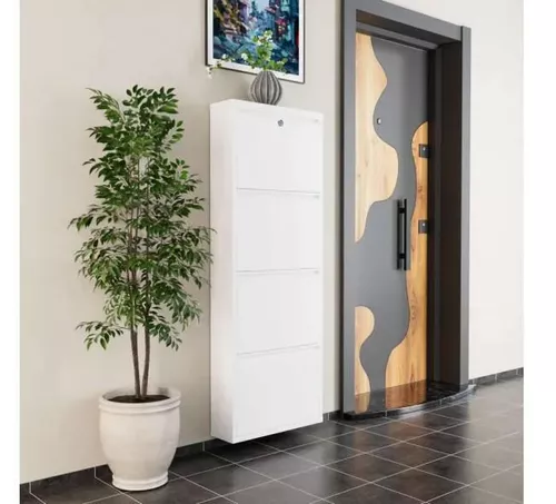 купить Полка для обуви Trendy Locking 4 Piece Metal-White, 50x136x15cm в Кишинёве 