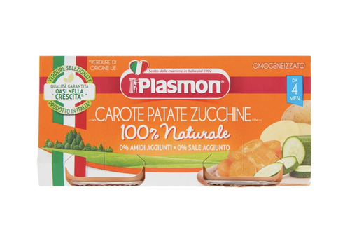 Пюре Plasmon из моркови, картофеля и кабачка (4+ мес) 2x80 г 
