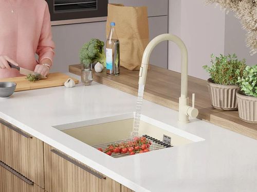 купить Мойка кухонная Primagran Prague 60 Level Undermount Beige + accesorii 470x460 MP6KB#P в Кишинёве 