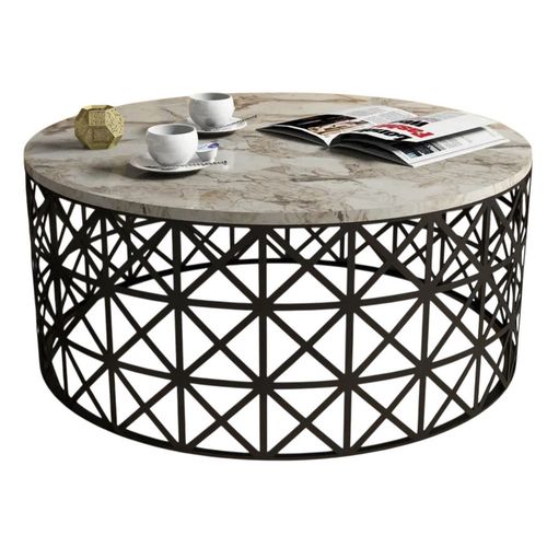 купить Журнальный столик Trendy Selin, Marmura Alba 90x38x90cm в Кишинёве 