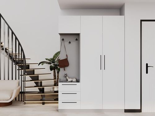 cumpără Mobilă pentru antreu Bayro Serenity 1500x2200x518 de colț stâng white cu 3 sertare în Chișinău 
