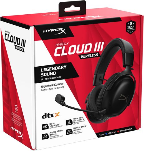 cumpără Căști pentru gaming HyperX 77Z45AA Cloud III Wireless, Black în Chișinău 