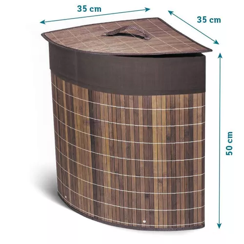 купить Корзина для белья Tatkraft 11250 ATHENA cu capac 48l 35x35x50cm в Кишинёве 