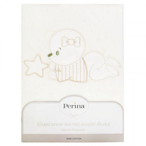 Комплект постельного белья для детей Perina Le petit bebe (ПБ3-01.1) Молочно-оливковый 