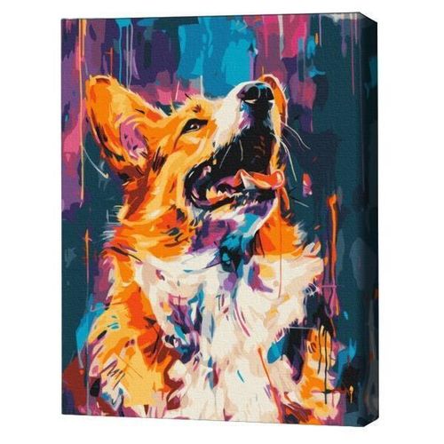 cumpără Tablou pe numere BrushMe BS53927 40x50cm (în cutie) Corgi colorat în Chișinău 