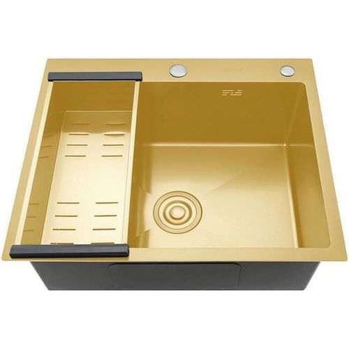 купить Мойка кухонная Gappo GS6050-3 SATIN GOLD в Кишинёве 