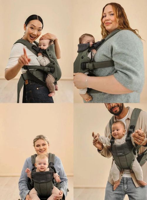 купить Кенгуру BabyBjorn 088047E1 Harmony, 3D Mesh, Dark Green в Кишинёве 