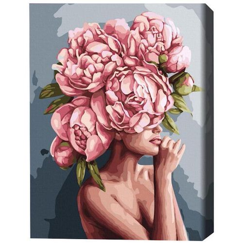 cumpără Tablou pe numere BrushMe PGX41156FC 40x50 сm (fără cutie) Atingere de bujori în Chișinău 