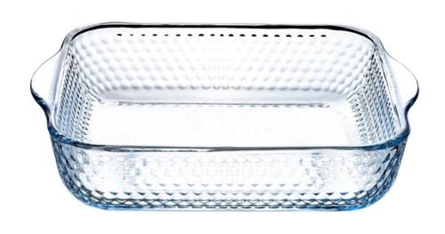 купить Форма для выпечки Borart 145418 Vas de copt fagure embosat cu capac din sticla, 23.8x21.2cm в Кишинёве 