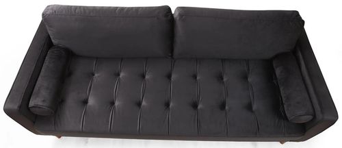 cumpără Canapea Trendy Roma Negru, 90x70x215cm (3 locuri) în Chișinău 