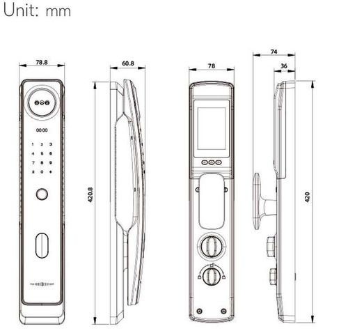 cumpără Lacat inteligent ArtFlame 6592 Full automatic smart lock în Chișinău 