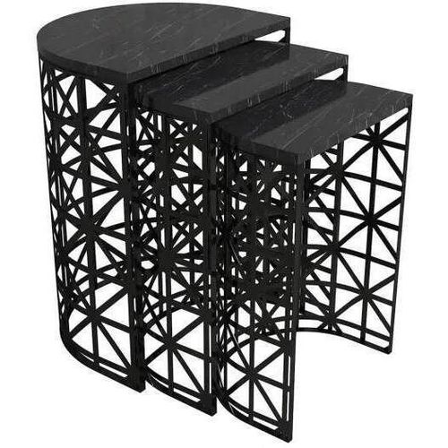 купить Журнальный столик Trendy Stil, Marmura Neagra, masa de cuibarit (3 bucati) в Кишинёве 