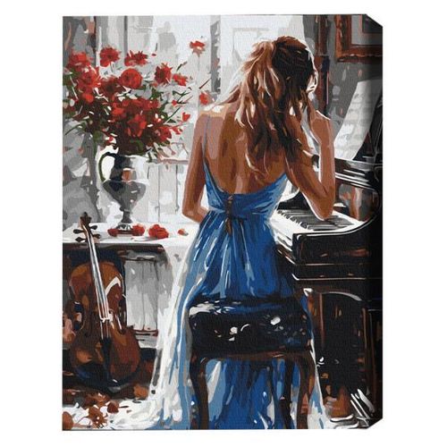 cumpără Tablou pe numere BrushMe BS54067FC 40х50cm (fără cutie) Moment melodic în Chișinău 