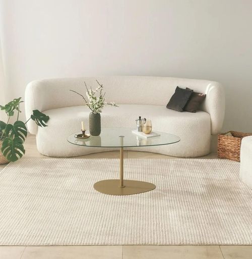 купить Журнальный столик Trendy Porto, Transparent, Aur в Кишинёве 