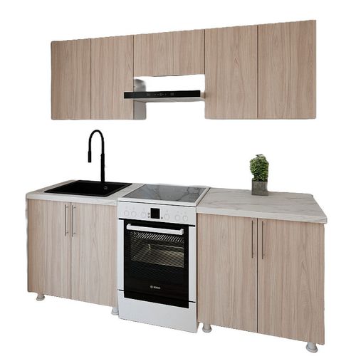 cumpără Mobilă pentru bucatarie Smartex (30018) K1 220cm Stejar Deschis în Chișinău 