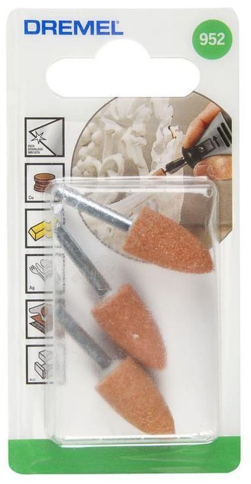 купить Набор головок, бит, насадок Dremel 952 Набор шлифовальных камней (3 шт.) 26150952JA в Кишинёве 